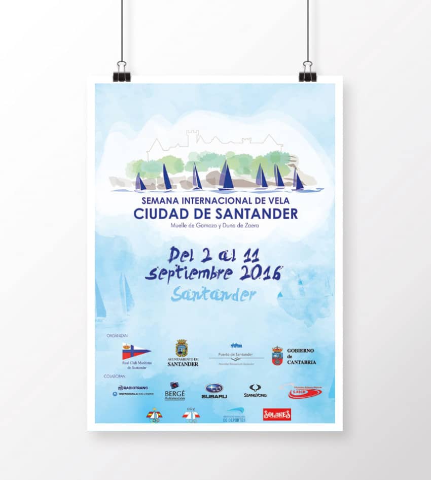 Diseño cartel semana internacional de la vela de Santander